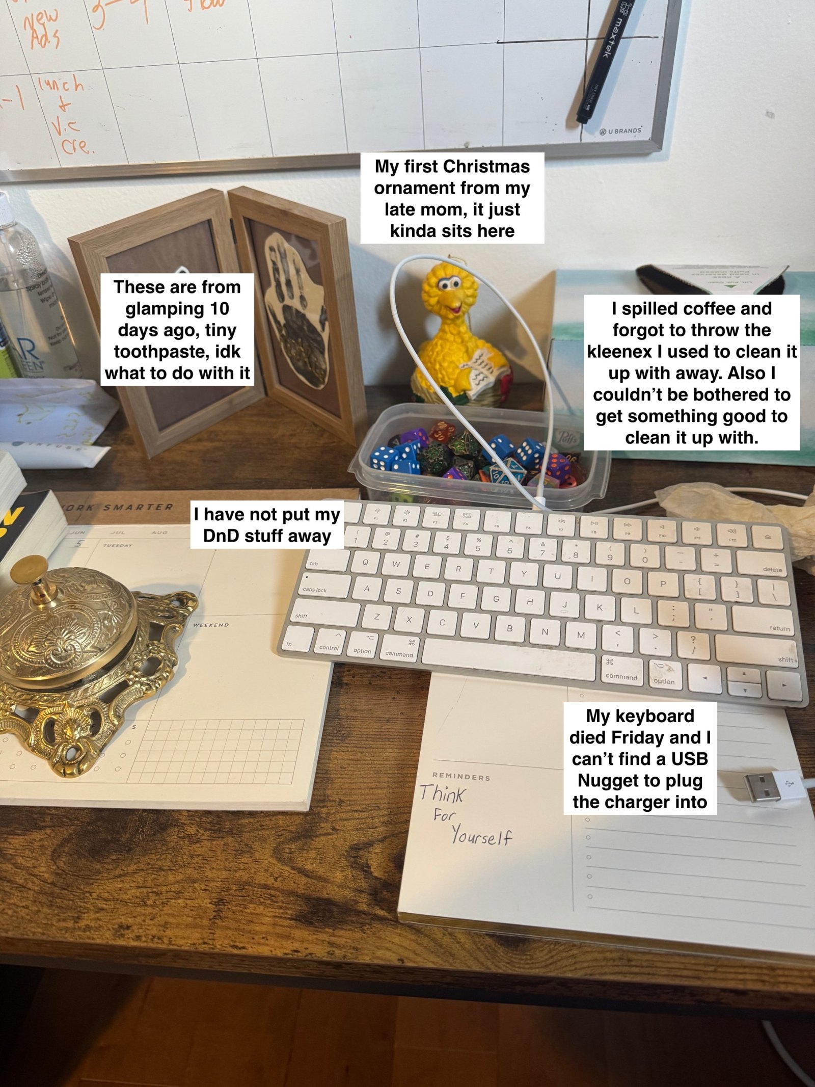 my desk, not staged